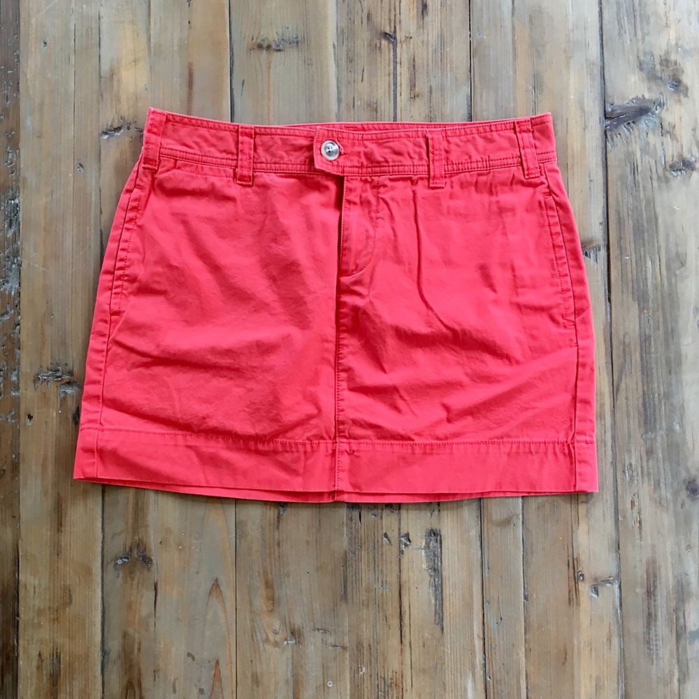 GAP Orange My Favorite Mini Skirt with Pockets